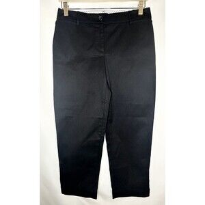 TALBOTS The Perfect Crop Black Pant Women's Petite SIZE‎ 2P
